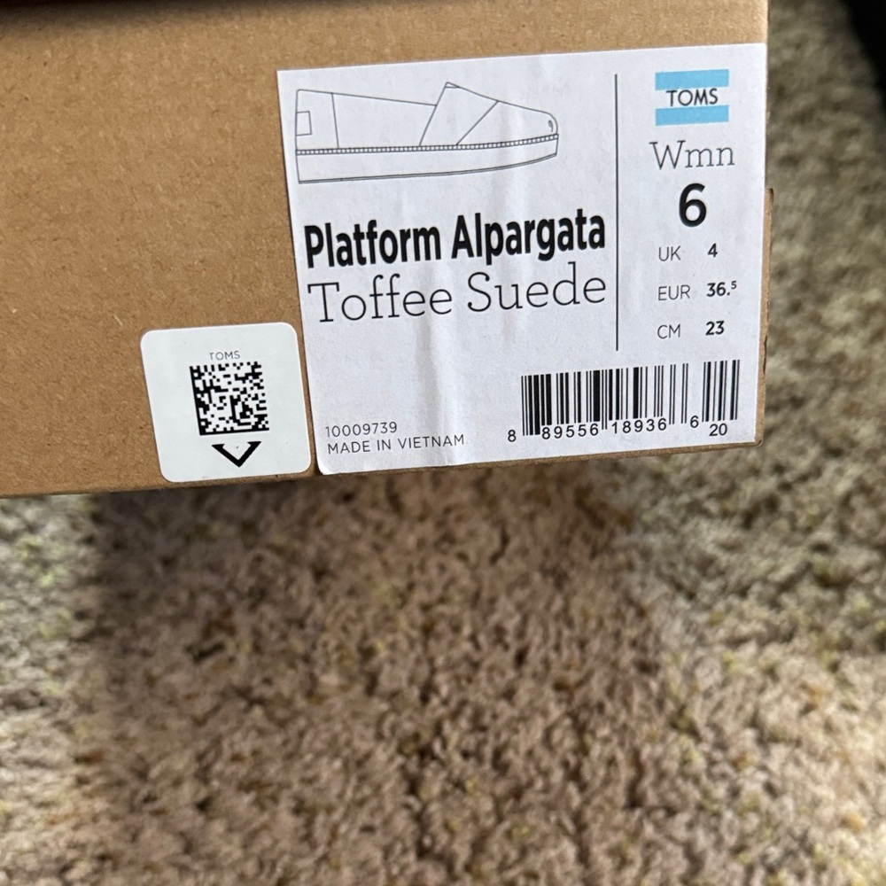 Toms Toffee Suede Platform Shoes